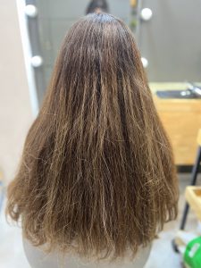 نمونه کار قبل از رنگ مو