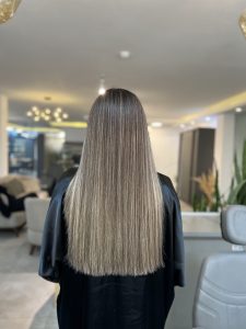 نمونه کار بعد از رنگ و دکلره مو