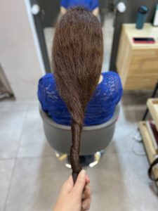 نمونه کار قبل از رنگ مو